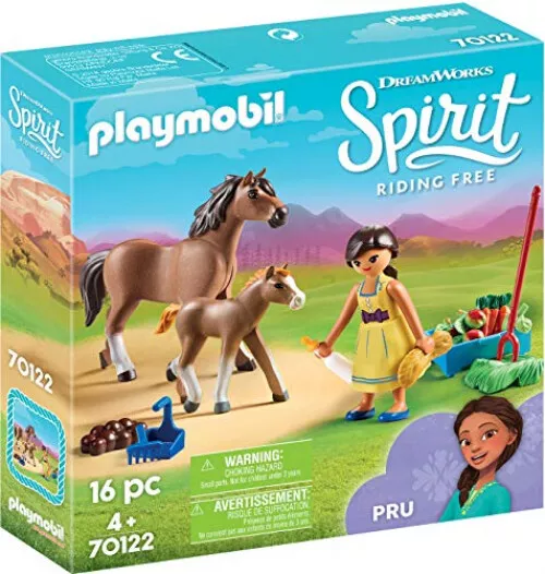 Playmobil Spirit 70122 Riding Free Pru mit Pferd & Fohlen Spielset Figuren
