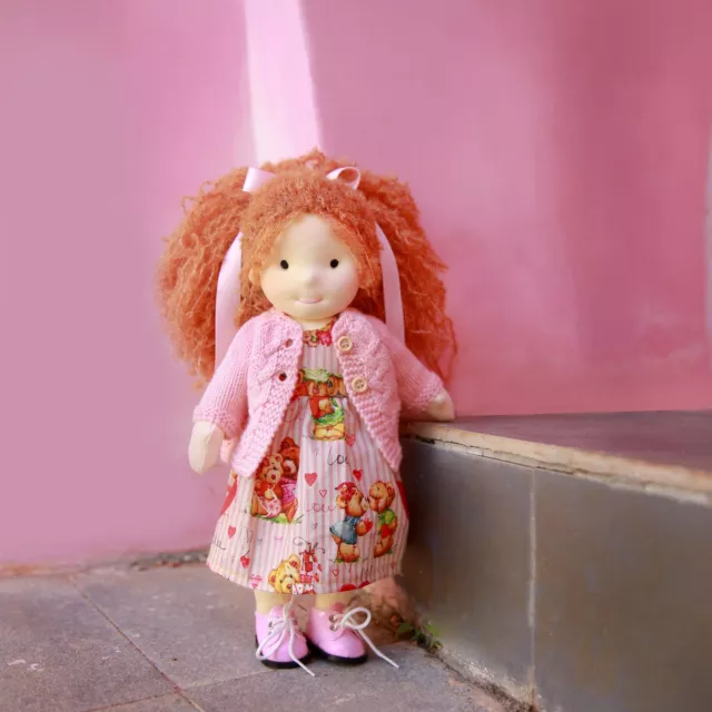 BlissfulPixie Handmade Waldorf Doll Stuffed Plush Dolls Birthday Gift 12"-Autumn