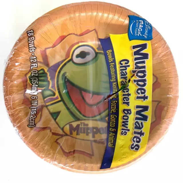 New Kroger Disney Magic Selections Muppet Mates Paper Bowls 18 Count Kermit