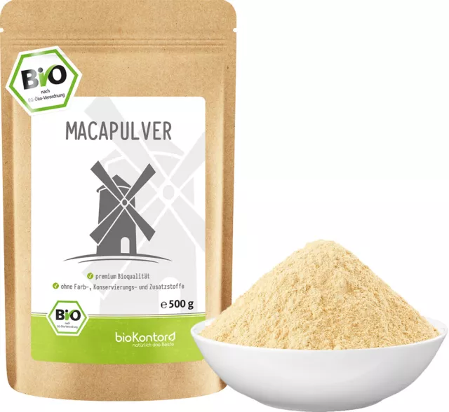 Maca Pulver BIO 500g - aus Peru - 100% naturrein - Rohkostqualität - bioKontor