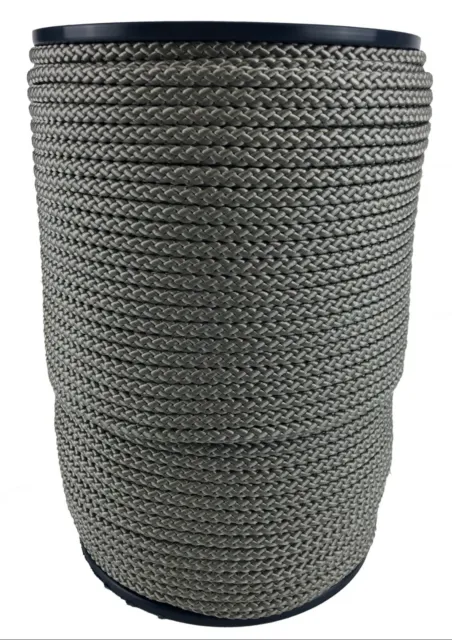 3mm Grey Polypropylene Braided Poly Rope Cord x 200 Metre Reel Strong String