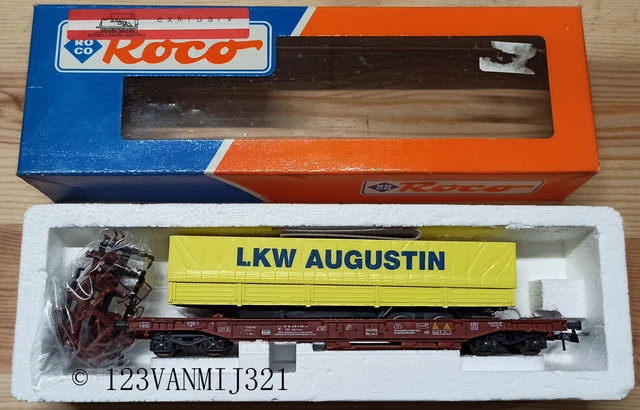ROCO 46564, wagon poche type Sdkms chargé de 2 conteneurs de 20' Bad