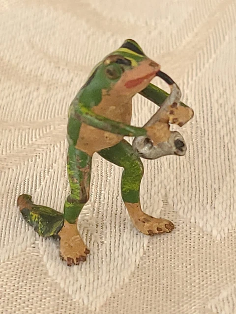 Vienna Bronze Frog Saxophone Fritz Bermann Cold Painted