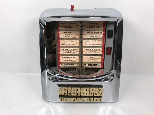 Seeburg V-3WA Wall-O-Matic Remote 200 Select Jukebox Chrome Wallbox (As Is)