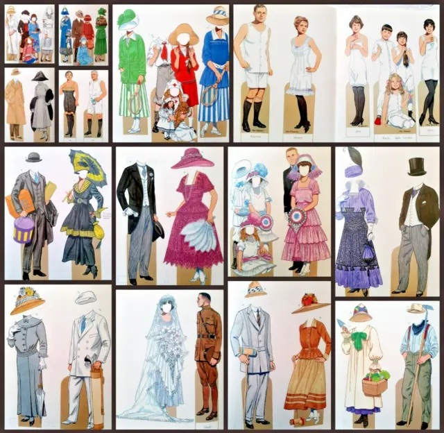 American Family 1900-1920 Paper Dolls - Tom Tierney - Vintage Dover Publications