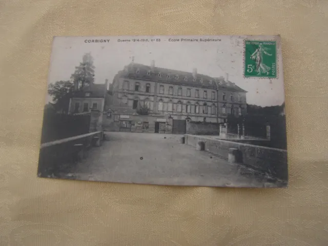 carte postale   corbigny   vers 1900  ecole primaire