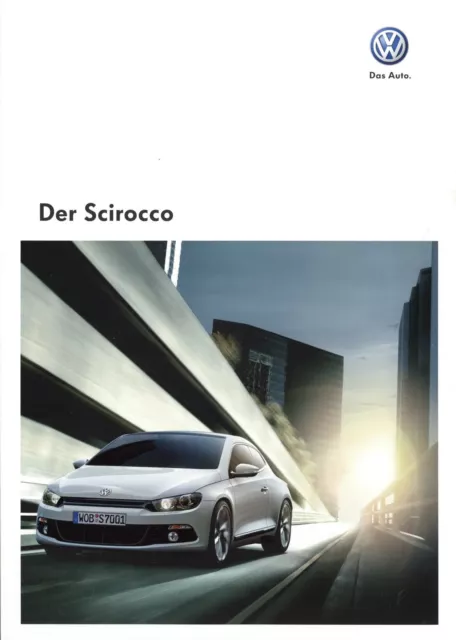 VW Scirocco Prospekt 2009 10/09 brochure brosjyre prospectus catalogue Katalog
