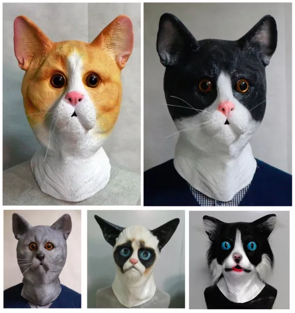 Lattice Gatto Maschera Micio Costume Felino Animale Tabby Cervo Festa Halloween
