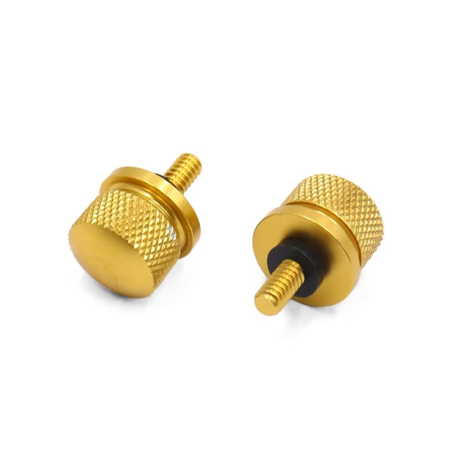 2pz Dorato Cnc Zigrinata Del Motociclo Sede Vite Montaggio A Vite per Harley
