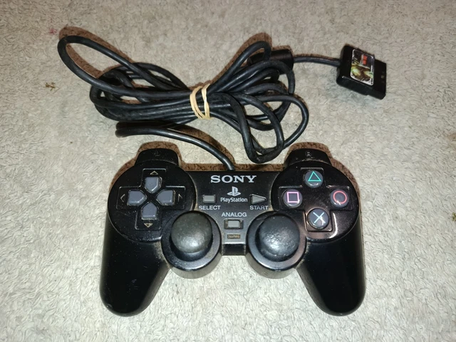 Manette PlayStation 2 DualShock 2 Officielle Sony - Noir, Avec Fil (occasion Fonctionnelle)
