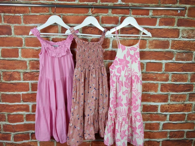Girls Bundle Age 7-8 Years H&M Zara Matalan Pretty Summer Dress Set Pink 128Cm