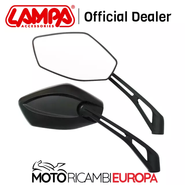 Infinity Coppia Specchi Retrovisori Styling Per Moto Regolabili Lampa