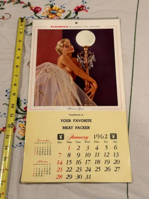 Vintage Playboy Playmate Calendar 1961  Complete Tight Glossy!! No Writing!!
