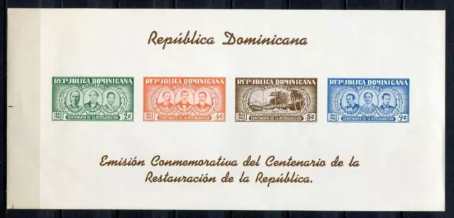 36509) Rep.Dominica 1963 MNH 100th Ann. Republica S/S