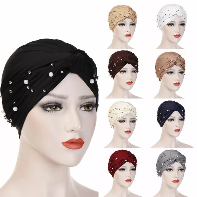 Cappello Turbante Per Donna Con Perle Cappello Musulmano Per La Perdita Dei ☆