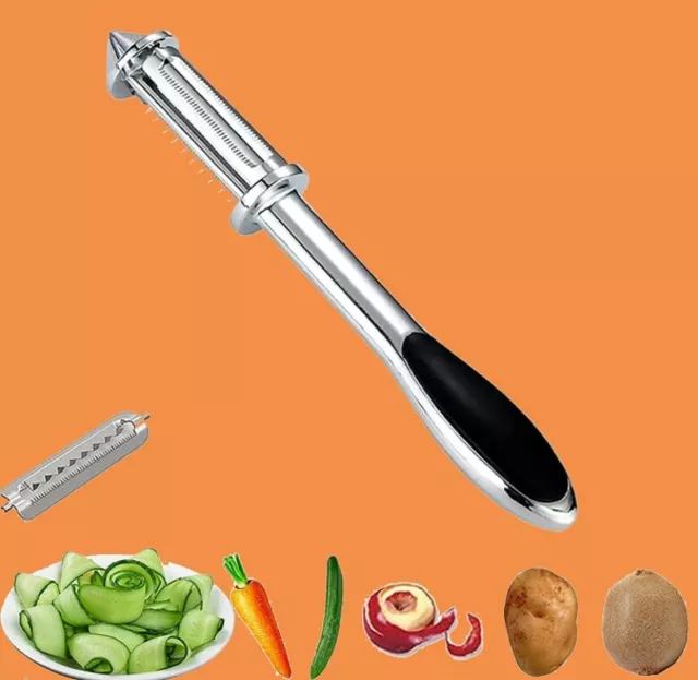Multifunctional Vegetable Peeler, 3 in 1 Stainless Steel Peeler Kitchen Tool