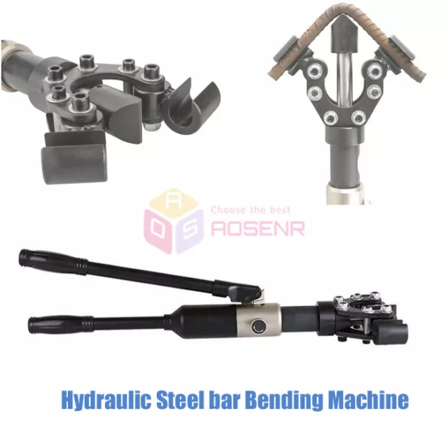Handheld Hydraulic Steel Bar Bending Machine Portable Rebar Bender 10-18mm