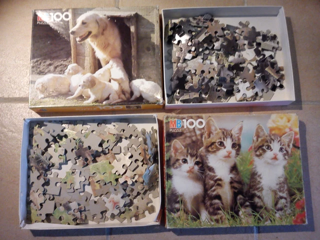 Lot De 6 Puzzles Vintage MB - Falcon, Ulysse 31, Pac-Man - Jeux Rétro