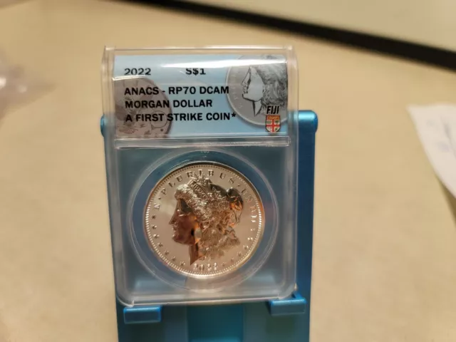 2022 Fiji Silver Morgan Dollar Reverse Proof $1 - ANACS RP70 DCAM First Strike
