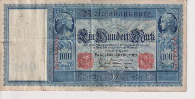 100 Mark Reichsbanknote von 1910