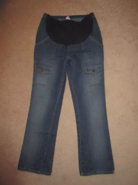 MATERNITY - Duo - Jeans - Cargo/Utility - Medium Blue - Panel - Sz 6