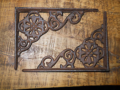 12 Cast Iron Antique Style Web  Brackets, Garden Braces Shelf Bracket