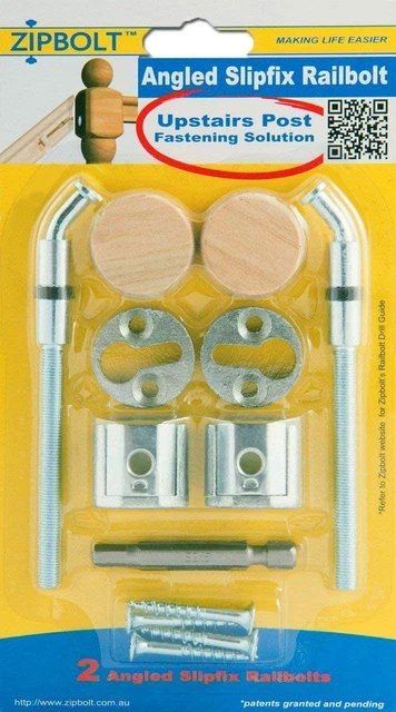 Pasamanos Zipbolt en ángulo Slipfix a conector de poste Newel — 13.960 en ángulo para 1