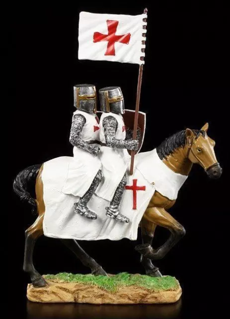 Cavaliere Templare Figura - Due che Cavalcano - Fantasy Medioevo Decorazione