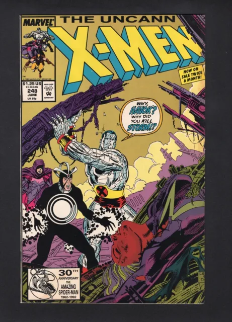 Uncanny X-Men #248 Vol. 1 1st Artwork Jim Lee 2nd Print Marvel Comics '89 VF
