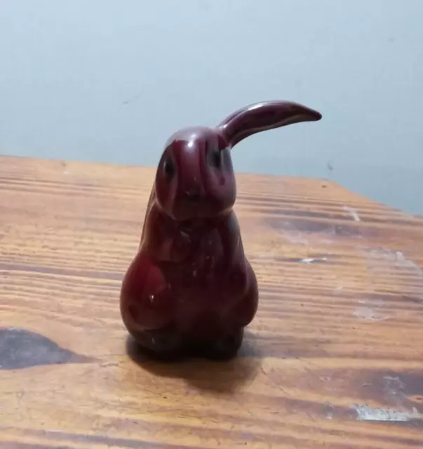 Royal Doulton Flambe Lop-Eared Rabbit 6.5 Cm High.