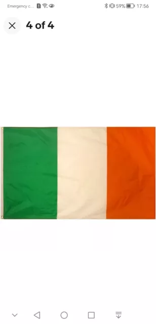 REPUBLIC OF IRELAND IRISH TRI COLOUR FLAG 5FT X 3FT with EYELETS