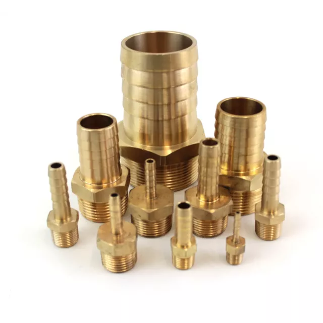 BSP Taper Thread x Hose Tail End Connector - Brass Fitting for Air, Water & Fuel 2