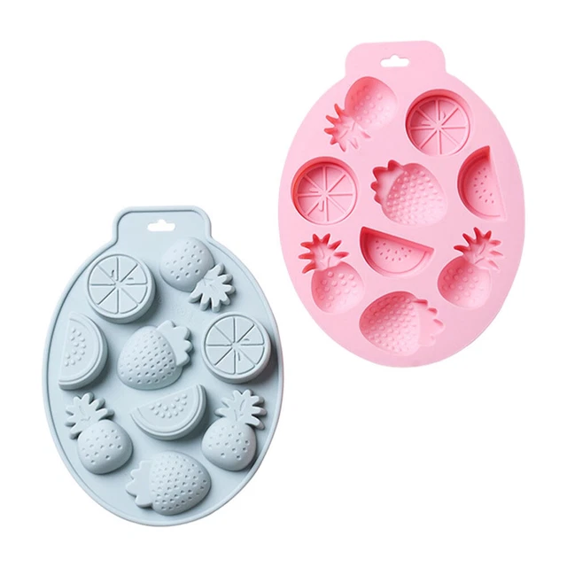 2 piezas de frutas moldeadas dulces 3d verano fruta moldeada silicona caramelo