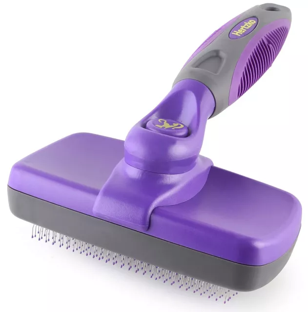 2023 New Sensitive Skin Self Cleaning Dog Cat Hertzko Slicker Brush Grooming Fur