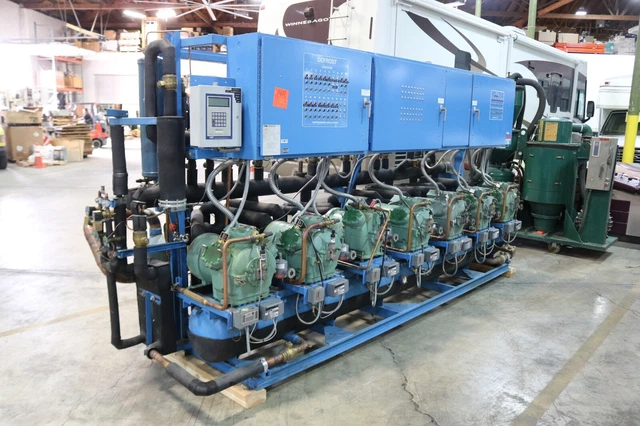 Large Tyler Compressor Refrigeration Rack 7 Compressors Crmtp-761-225
