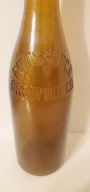 Vintage Pittsburgh Brewing Co PA Brown Glass Beer Bottle Large 12 in.