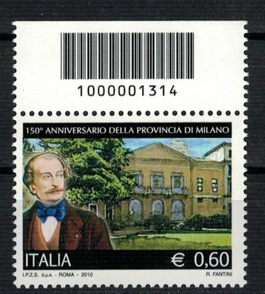 Codice A Barre. 150° Anniversario Della Provincia Di Milano. Nuovo Anno 2010