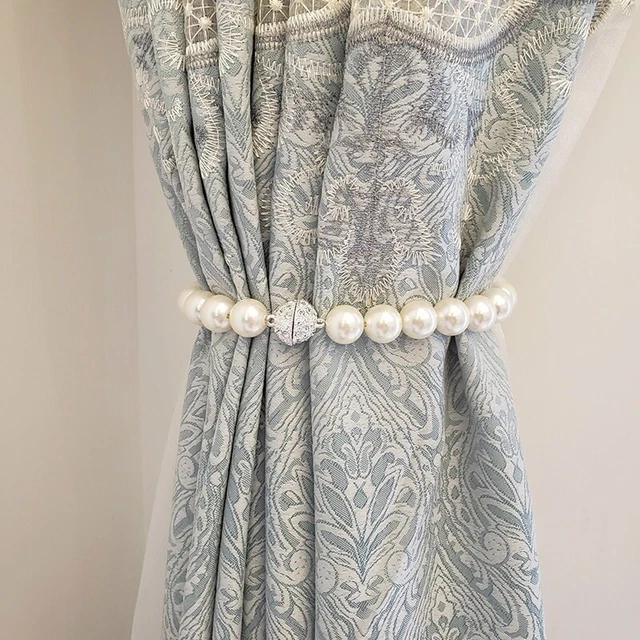 1 Pair Tie Backs Magnetic Curtain Holdback Tieback Buckle Holders Beads Home New