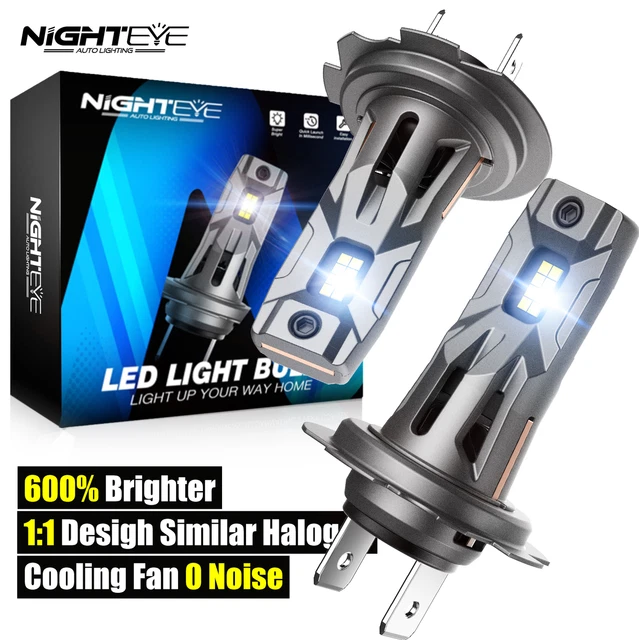 Kit 2 Lampade LED H7 Sirius 6000K Per Auto E Moto - 12/24V, 50W, Sostituto Alogene, Senza Ventola, Colore Bianco Freddo