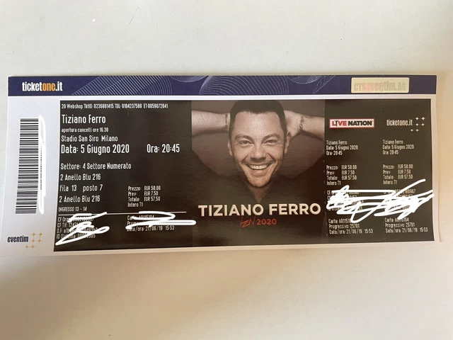 biglietti concerto tiziano ferro 15/06/2023