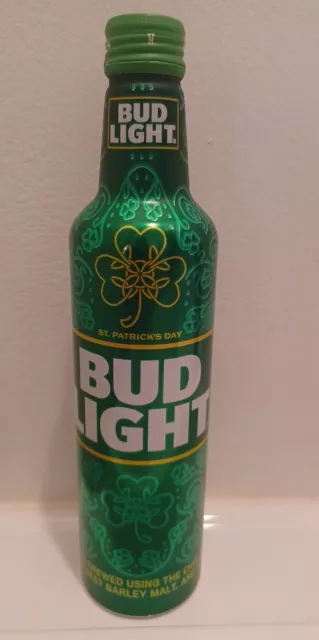 Bud Light *  St Patrick Day* 2023 Aluminum  16 .Oz *2023 **Empty ..Top Open..