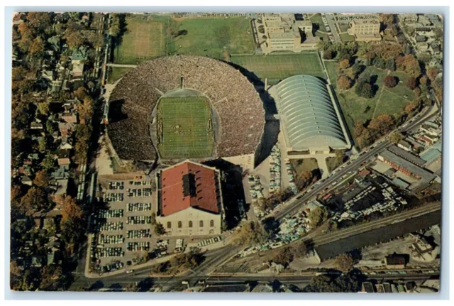 Aerial View Of Camp Randall Stadium Madison Wisconsin WI Vintage Postcard