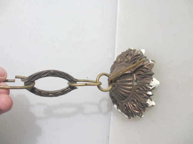 Vintage Gold Metal Ceiling Light Hook Chandelier Rose Old Rococo Antique STYLE 14