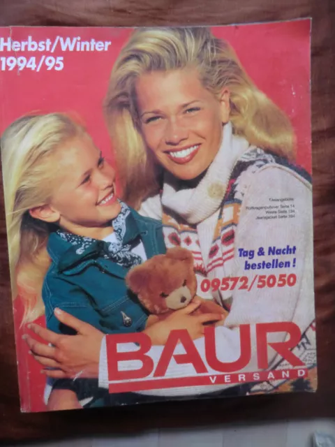 BAUR Katalog Herbst Winter 1994 1995 Vintage Versandhauskatalog mit Beilegern