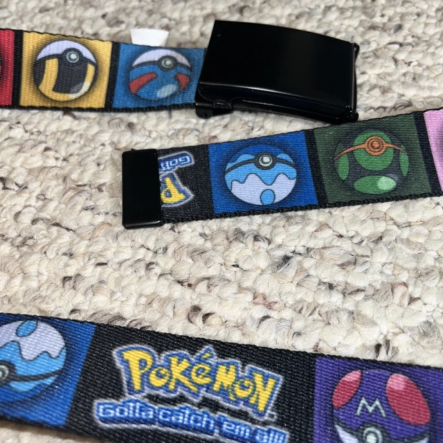 Pokemon Buckle-Down Belt One Size Adult Fully Adjustable 1.5" thick Nylon Belt