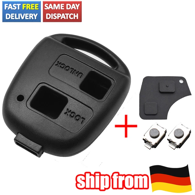 2 tasti chiave di ricambio alloggiamento per Toyota RAV4 Avensis Celica Yaris Corolla