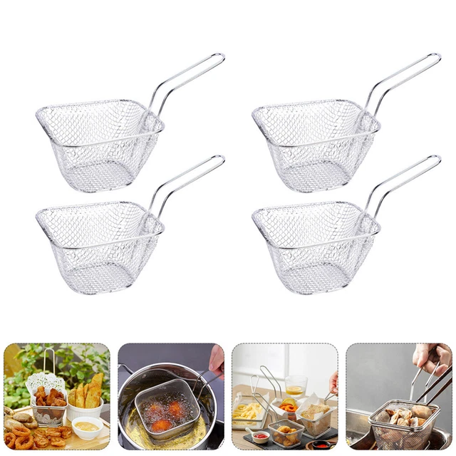 8 un. cestas cuadradas para freír mesa servidas para freír papas fritas cestas francesas