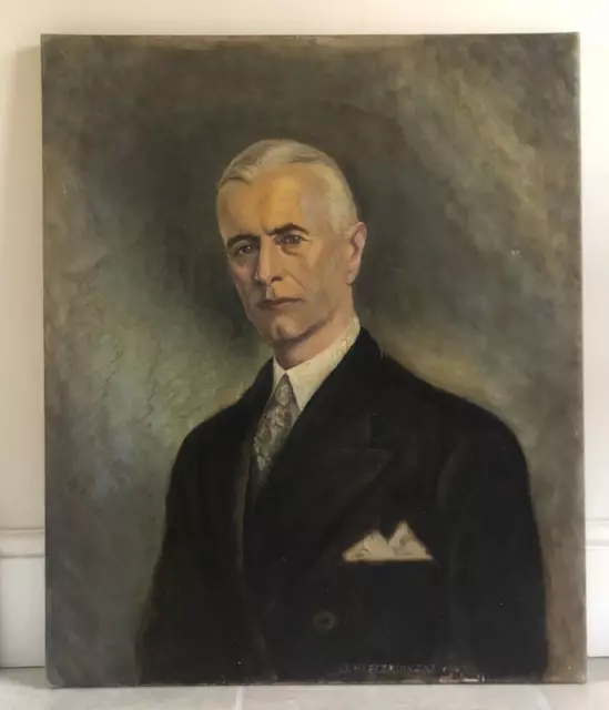 Original Stefan Kleczkowski Oil Painting - Mr W Raczkiewicz WW2 Poland President