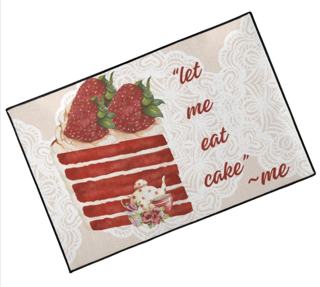 funny lace Marie Antoinette let them me eat cake floor mat welcome mat doormat