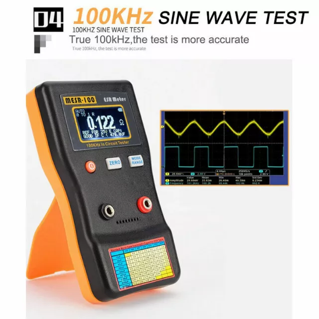 MESR-100 V2 ESR Kapazitiv Meter Kapazitäts LCR messgerät Kondensator Tester neu